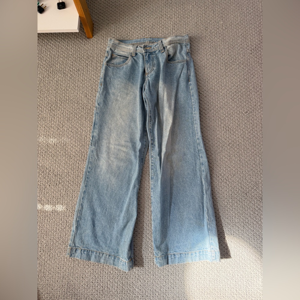 Brandy Melville Light Blue Wide Leg Jeans